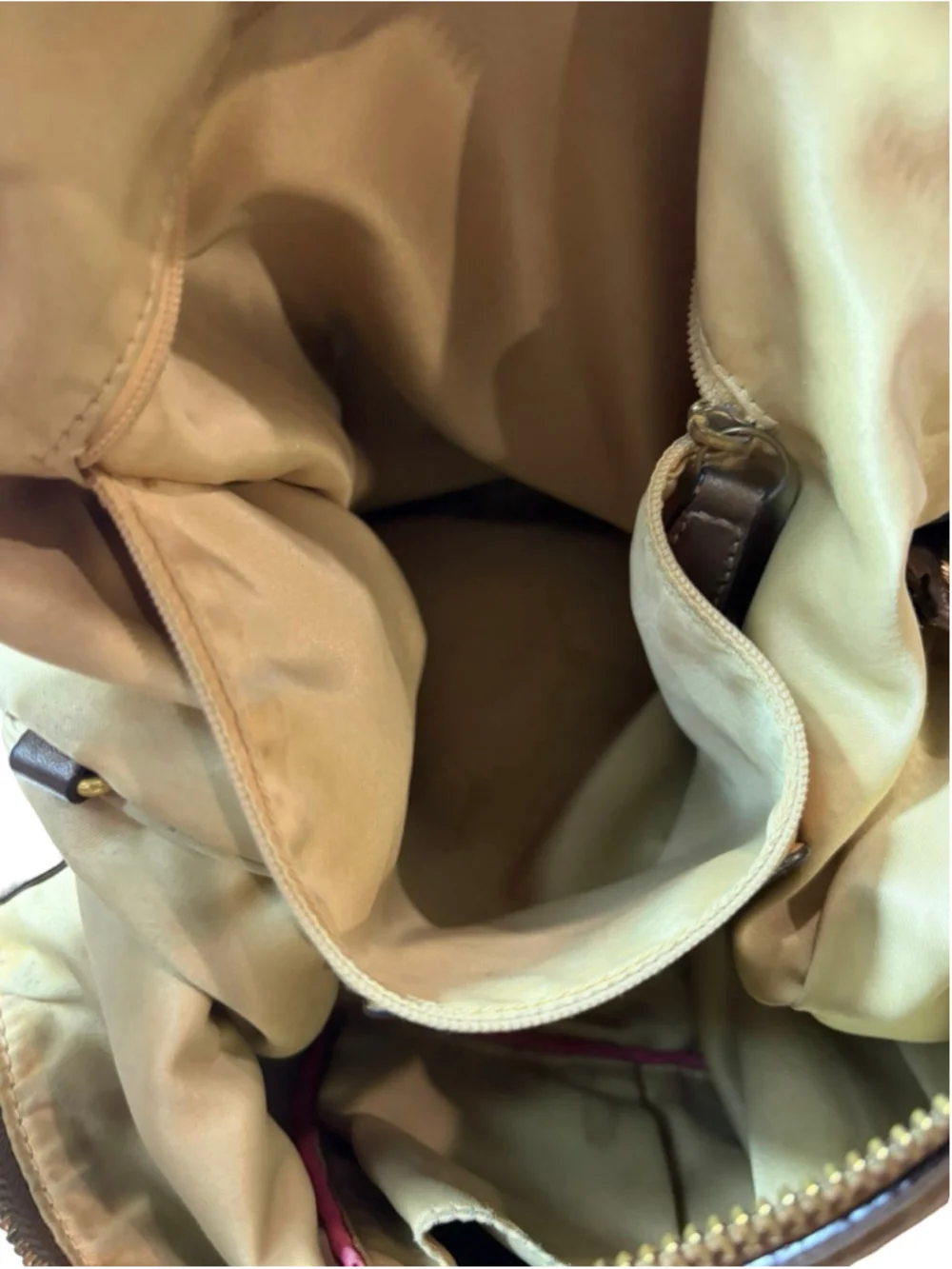 Coach Signature Sateen Ali Large Hobo Shoulder Bag Brown Leather Y2K